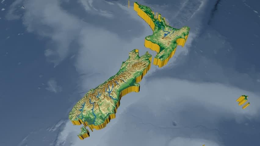 Karti 3D Novi Zeland