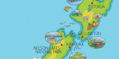 Novi Zeland kartica crtani film