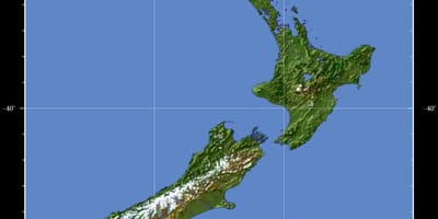Novi Zeland karta zemlje