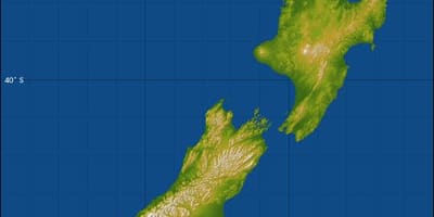 Novi Zeland Visinske kartica