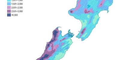 Novi Zeland oborinskih karti