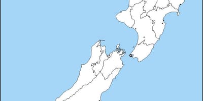 Prazna karta Australije i Novog Zelanda