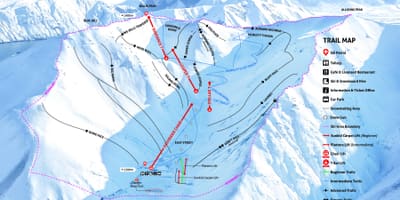 Novi Zeland karta skijališta