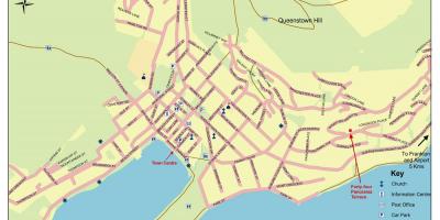 Mapa ulica grada queenstown, Novi Zeland